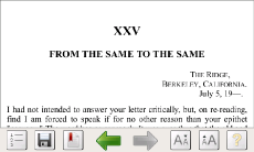 Textpage with navigation
